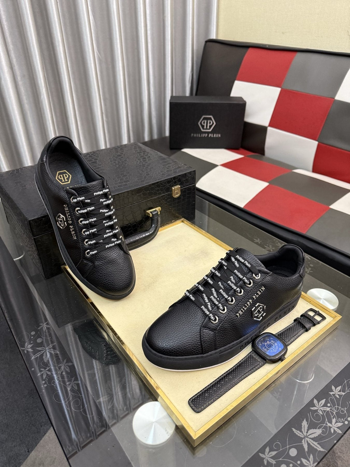 Philipp Plein Lace-Up Low-Top Sneakers