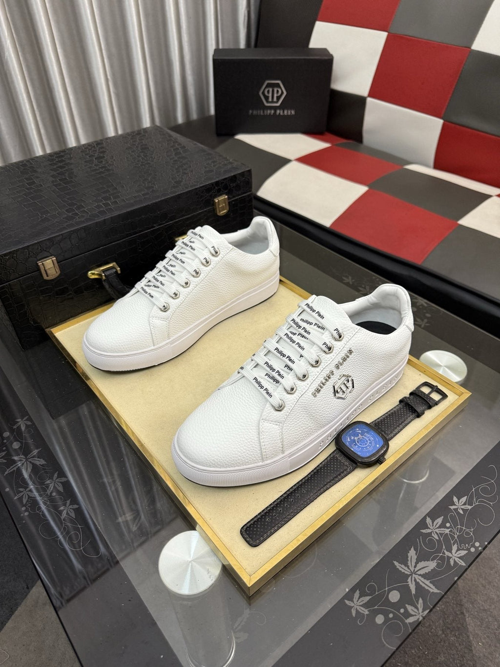 Philipp Plein Lace-Up Low-Top Sneakers