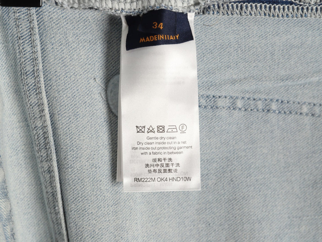 Louis Vuitton Back-Pocket Graphic Jeans - Light Gray